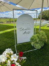 Load image into Gallery viewer, White Sign Stand