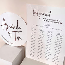 Load image into Gallery viewer, 60cm Round Acrylic Welcome Sign - Vinyl Lettering