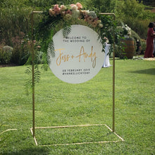 Load image into Gallery viewer, 60cm Round Acrylic Welcome Sign - Vinyl Lettering