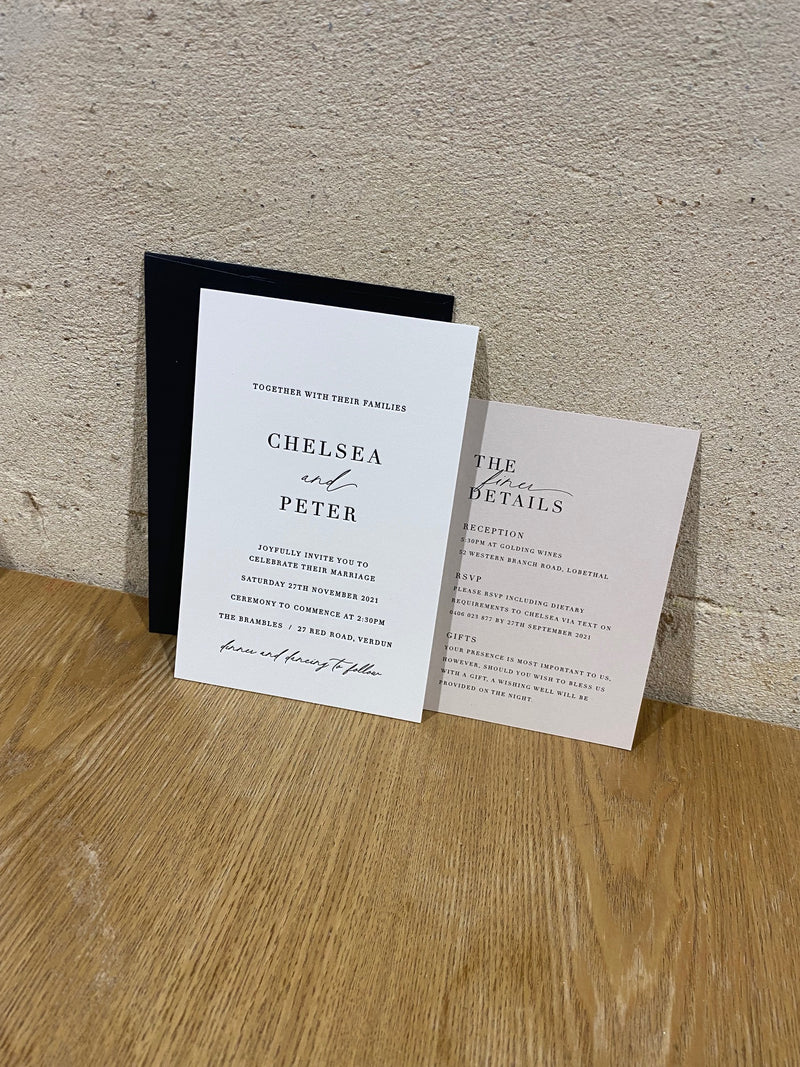 Wedding invitations and stationery
