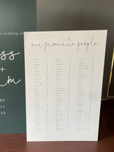 Load image into Gallery viewer, Jess - Wedding Seating Chart