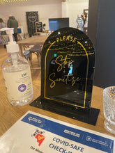 Load image into Gallery viewer, Custom Acrylic Counter &amp; Table Sign for Business