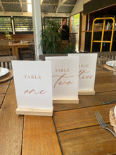 Load image into Gallery viewer, White Acrylic Custom Table Sign