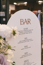 Load image into Gallery viewer, Elissa - Wedding Bar Menu Sign