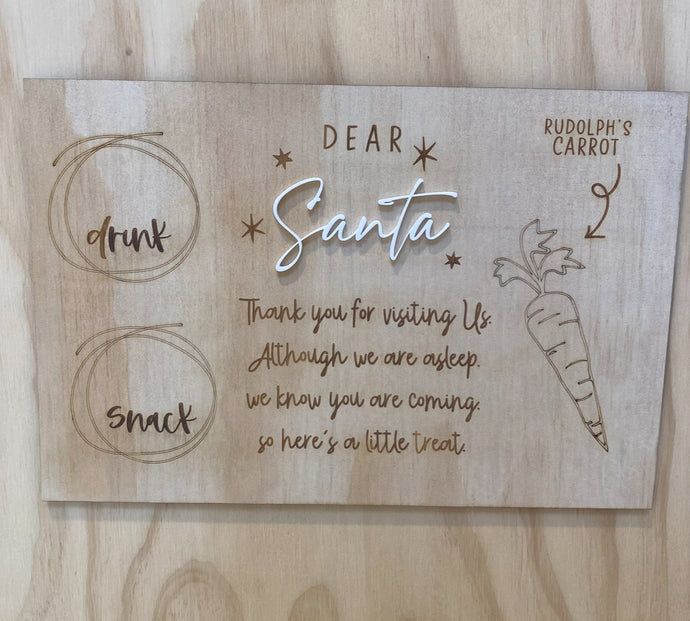 Dear Santa... Personalised Christmas Eve Board with acrylic