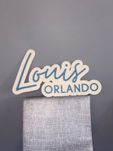Load image into Gallery viewer, Custom layered cut out acrylic logo sign for Louis Orlando