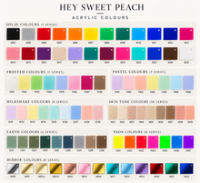 Load image into Gallery viewer, Hey Sweet Peach acrylic colour swatches