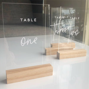 Clear Acrylic Table Numbers