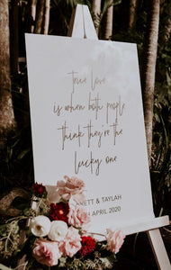 True Love Quote Sign - Acrylic