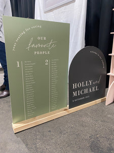 Seating Sign 60x90cm PVC Board