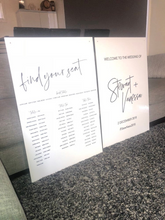 Load image into Gallery viewer, Welcome Sign + Seating Chart Package - Acrylic