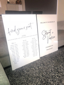 Welcome Sign + Seating Chart Package - Acrylic