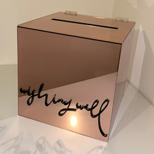 Load image into Gallery viewer, Rose Gold Mirror 30cm Acrylic Wishing Well