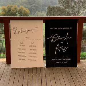 Welcome Sign + Seating Chart Package - PVC Board