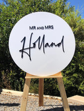 Load image into Gallery viewer, 60cm Round Acrylic Welcome Sign - 3D Layered Acrylic Lettering