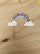 Load image into Gallery viewer, Pastel rainbow cake topper