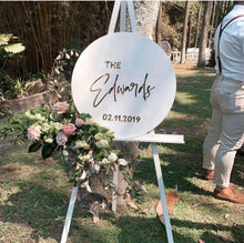 Load image into Gallery viewer, 90cm Round Acrylic Welcome Sign
