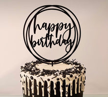 Load image into Gallery viewer, Happy Birthday Wreath Cake Topper