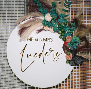 90cm Round Acrylic Welcome Sign