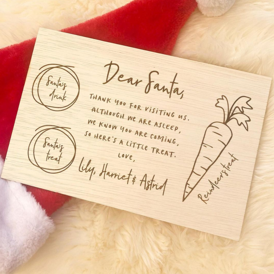 Dear Santa... Personalised Christmas Eve Board